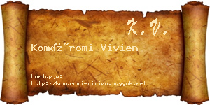 Komáromi Vivien névjegykártya
