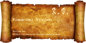 Komáromi Vivien névjegykártya